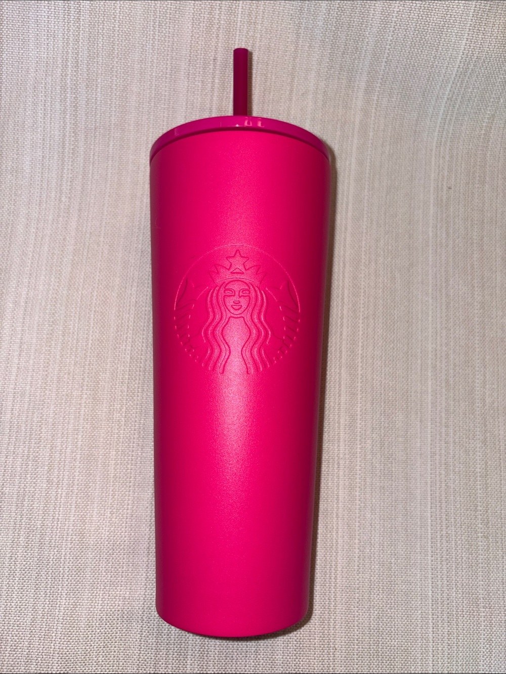 Starbucks Summer 2018 Barbie Hot Pink Stainless Steel Cold Cup Tumbler 24 oz